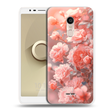 Силиконовый чехол на Alcatel 3C с принтом Розы цветы Силиконовый чехол на Alcatel 3C с принтом Розы цветы