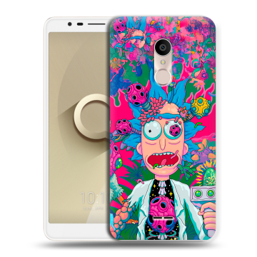 Силиконовый чехол на Alcatel 3C с принтом Рик и Морти Rick Morty Силиконовый чехол на Alcatel 3C с принтом Рик и Морти Rick Morty