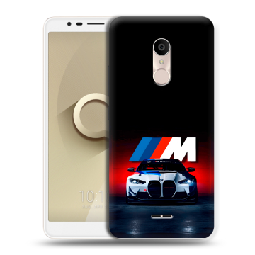 Силиконовый чехол на Alcatel 3C с принтом БМВ BMW