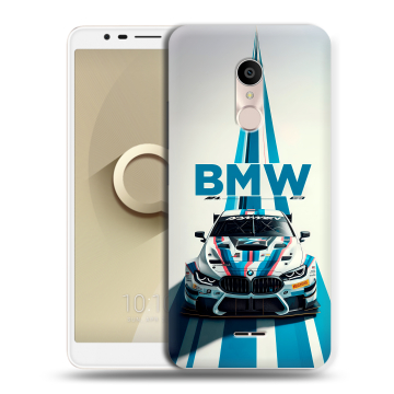Силиконовый чехол на Alcatel 3C с принтом БМВ BMW Силиконовый чехол на Alcatel 3C с принтом БМВ BMW