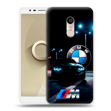 Силиконовый чехол на Alcatel 3C с принтом БМВ BMW