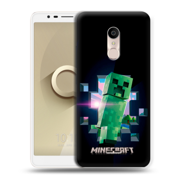 Силиконовый чехол на Alcatel 3C с принтом Майнкрафт Minecraft Силиконовый чехол на Alcatel 3C с принтом Майнкрафт Minecraft