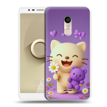 Силиконовый чехол на Alcatel 3C с принтом для девочек Силиконовый чехол на Alcatel 3C с принтом для девочек