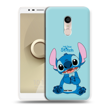 Силиконовый чехол на Alcatel 3C с принтом Лило и Стич Силиконовый чехол на Alcatel 3C с принтом Лило и Стич