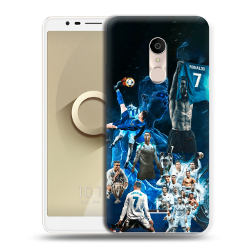 Силиконовый чехол на Alcatel 3C с принтом Реал Роналдо