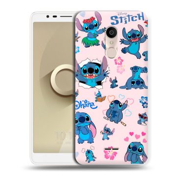 Силиконовый чехол на Alcatel 3C с принтом Лило и Стич Силиконовый чехол на Alcatel 3C с принтом Лило и Стич