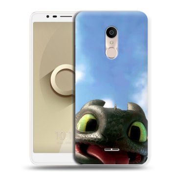 Силиконовый чехол на Alcatel 3C с принтом Как приручить дракона Силиконовый чехол на Alcatel 3C с принтом Как приручить дракона