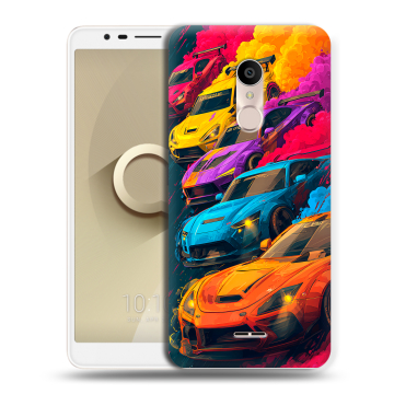 Силиконовый чехол на Alcatel 3C с принтом Тачки Силиконовый чехол на Alcatel 3C с принтом Тачки