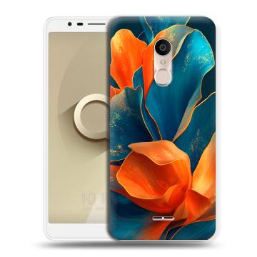 Силиконовый чехол на Alcatel 3C с принтом Цветы Силиконовый чехол на Alcatel 3C с принтом Цветы