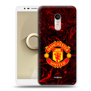 Силиконовый чехол на Alcatel 3C с принтом Manchester United Силиконовый чехол на Alcatel 3C с принтом Manchester United