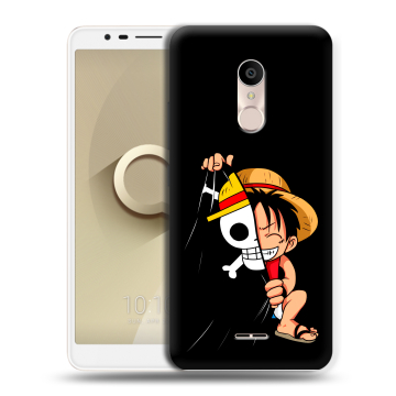 Силиконовый чехол на Alcatel 3C с принтом One Piece Ван Пис Силиконовый чехол на Alcatel 3C с принтом One Piece Ван Пис