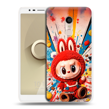 Силиконовый чехол на Alcatel 3C с принтом Labubu Лабубу Силиконовый чехол на Alcatel 3C с принтом Labubu Лабубу