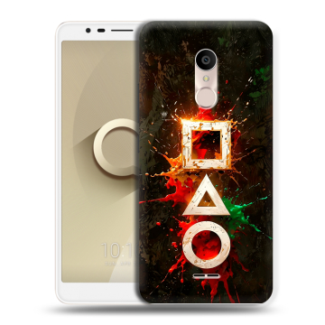 Силиконовый чехол на Alcatel 3C с принтом Squid Game Игра кальмара Силиконовый чехол на Alcatel 3C с принтом Squid Game Игра кальмара
