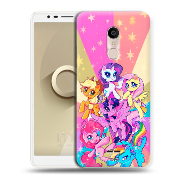 Силиконовый чехол на Alcatel 3C с принтом My little pony Дружба чудо Силиконовый чехол на Alcatel 3C с принтом My little pony Дружба чудо