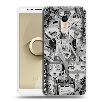 Силиконовый чехол на Alcatel 3C с принтом Ahegao Ахегао Аниме Силиконовый чехол на Alcatel 3C с принтом Ahegao Ахегао Аниме
