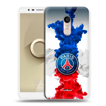 Силиконовый чехол на Alcatel 3C с принтом PSG ПСЖ Силиконовый чехол на Alcatel 3C с принтом PSG ПСЖ