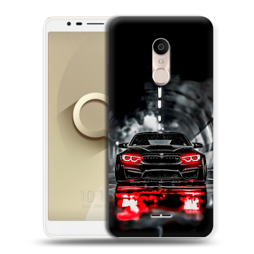 Силиконовый чехол на Alcatel 3C с принтом BMW БМВ