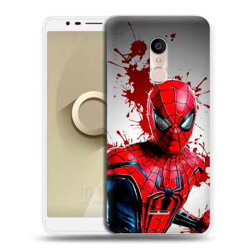 Силиконовый чехол на Alcatel 3C с принтом Spiderman Человек паук Силиконовый чехол на Alcatel 3C с принтом Spiderman Человек паук
