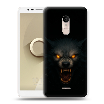 Силиконовый чехол на Alcatel 3C с принтом Волк Силиконовый чехол на Alcatel 3C с принтом Волк