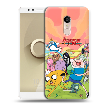 Силиконовый чехол на Alcatel 3C с принтом Adventure time Время приключений Силиконовый чехол на Alcatel 3C с принтом Adventure time Время приключений