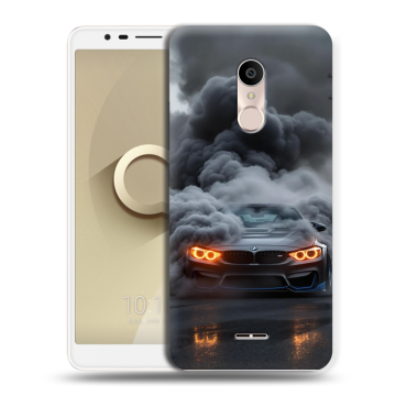 Силиконовый чехол на Alcatel 3C с принтом BMW БМВ
