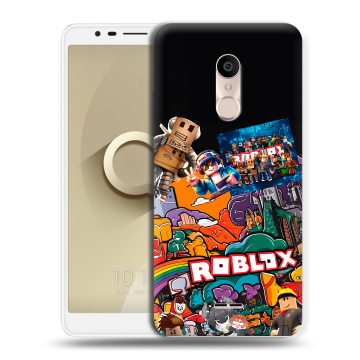 Силиконовый чехол на Alcatel 3C с принтом Roblox Роблокс Силиконовый чехол на Alcatel 3C с принтом Roblox Роблокс