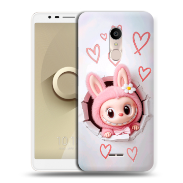 Силиконовый чехол на Alcatel 3C с принтом Labubu Лабубу Силиконовый чехол на Alcatel 3C с принтом Labubu Лабубу