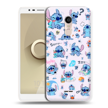 Силиконовый чехол на Alcatel 3C с принтом Лило и Стич Силиконовый чехол на Alcatel 3C с принтом Лило и Стич