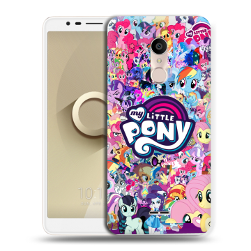 Силиконовый чехол на Alcatel 3C с принтом My little pony Дружба чудо Силиконовый чехол на Alcatel 3C с принтом My little pony Дружба чудо