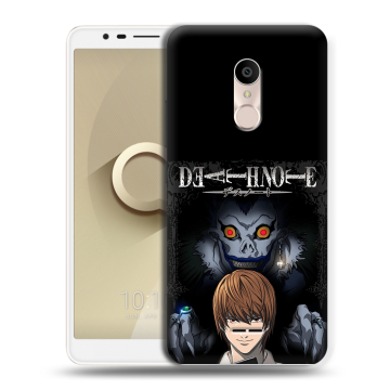 Силиконовый чехол на Alcatel 3C с принтом Death note Тетрадь смерти Силиконовый чехол на Alcatel 3C с принтом Death note Тетрадь смерти