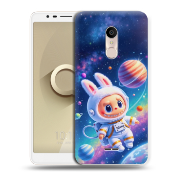 Силиконовый чехол на Alcatel 3C с принтом Labubu Лабубу Силиконовый чехол на Alcatel 3C с принтом Labubu Лабубу