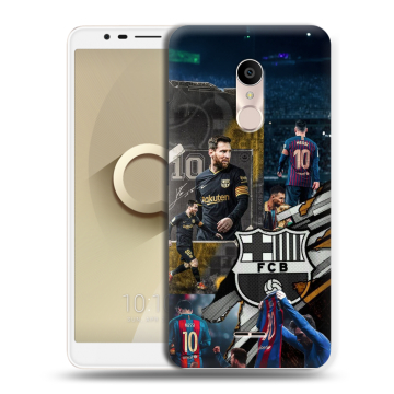 Силиконовый чехол на Alcatel 3C с принтом Messi Barcelona Силиконовый чехол на Alcatel 3C с принтом Messi Barcelona