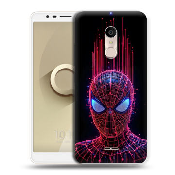 Силиконовый чехол на Alcatel 3C с принтом Spiderman Человек паук Силиконовый чехол на Alcatel 3C с принтом Spiderman Человек паук