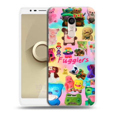 Силиконовый чехол на Alcatel 3C с принтом Флагер Fuggler Силиконовый чехол на Alcatel 3C с принтом Флагер Fuggler
