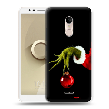 Силиконовый чехол на Alcatel 3C с принтом Новый год Гринч Силиконовый чехол на Alcatel 3C с принтом Новый год Гринч