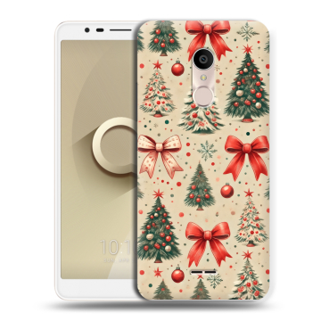 Силиконовый чехол на Alcatel 3C с принтом Новый год Силиконовый чехол на Alcatel 3C с принтом Новый год