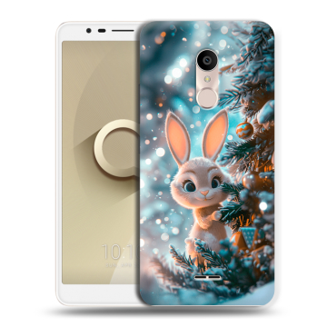 Силиконовый чехол на Alcatel 3C с принтом Новый год Силиконовый чехол на Alcatel 3C с принтом Новый год
