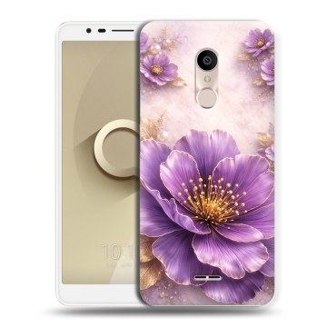 Силиконовый чехол на Alcatel 3C с принтом женский Силиконовый чехол на Alcatel 3C с принтом женский