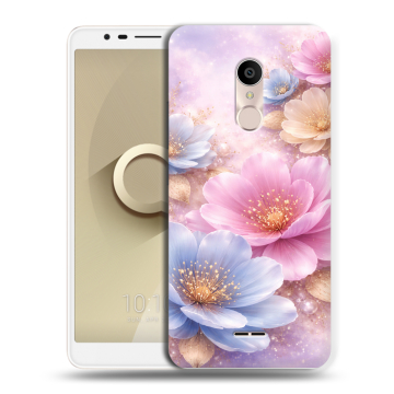 Силиконовый чехол на Alcatel 3C с принтом женский Силиконовый чехол на Alcatel 3C с принтом женский