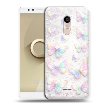 Силиконовый чехол на Alcatel 3C с принтом женский Силиконовый чехол на Alcatel 3C с принтом женский