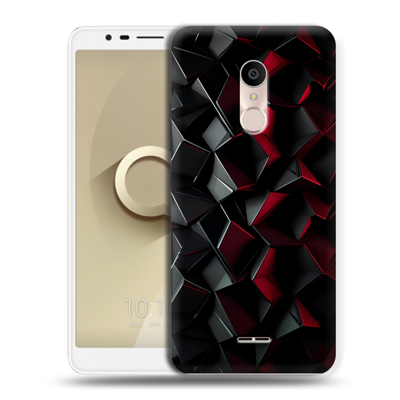 Силиконовый чехол на Alcatel 3C с принтом Абстракция Силиконовый чехол на Alcatel 3C с принтом Абстракция