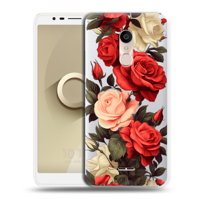 Силиконовый чехол на Alcatel 3C с принтом Розы Силиконовый чехол на Alcatel 3C с принтом Розы