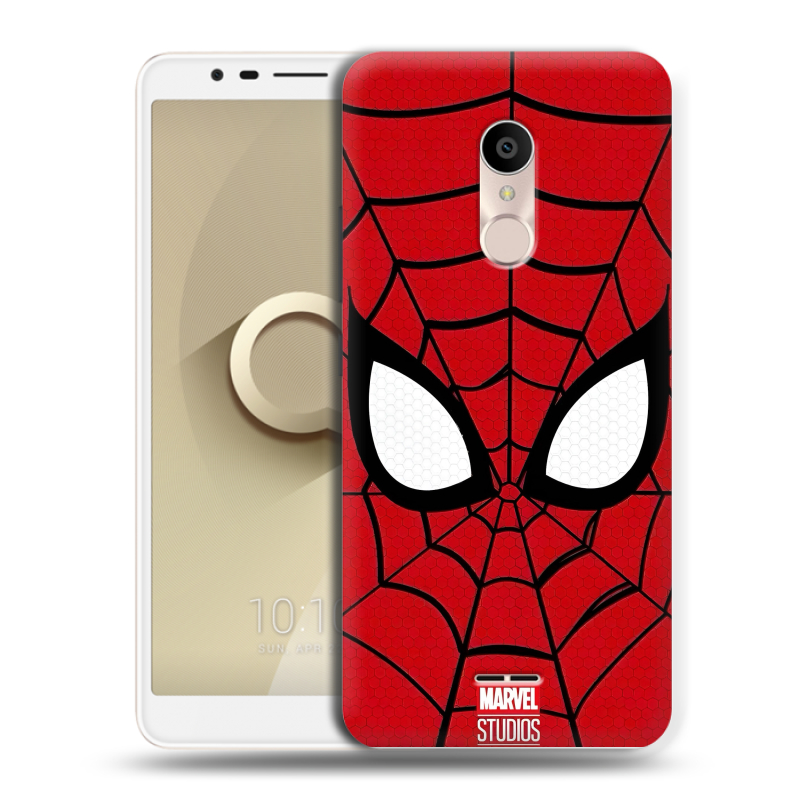 Силиконовый чехол на Alcatel 3C с принтом человек паук spiderman Силиконовый чехол на Alcatel 3C с принтом человек паук spiderman