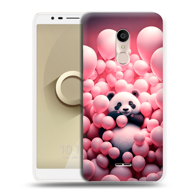 Силиконовый чехол на Alcatel 3C с принтом Панда Силиконовый чехол на Alcatel 3C с принтом Панда