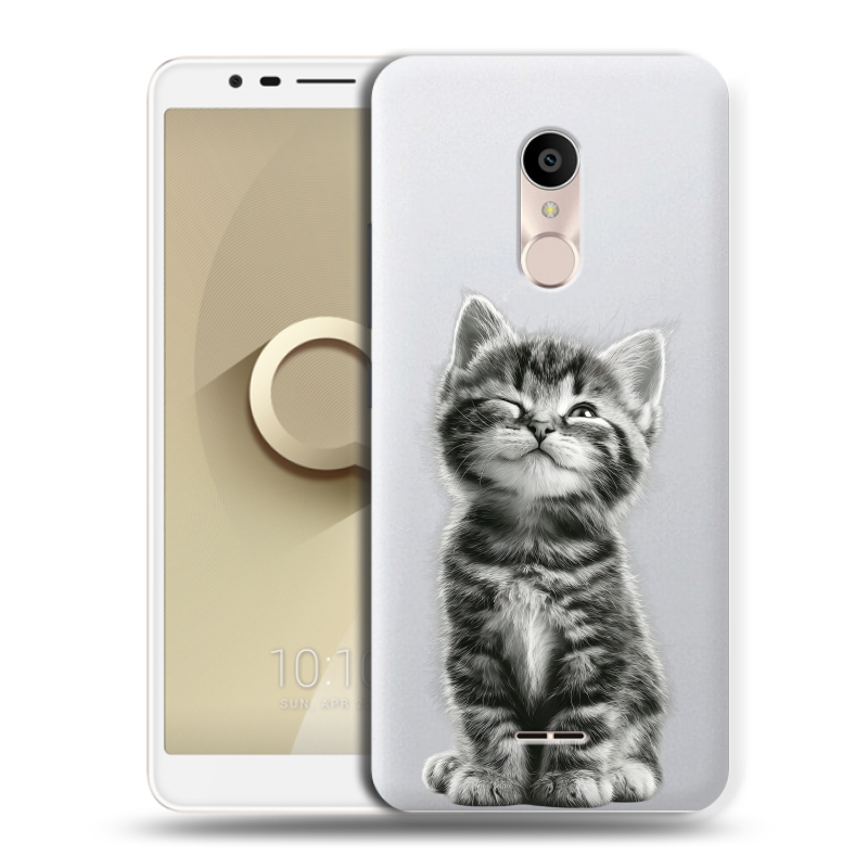 Силиконовый чехол на Alcatel 3C с принтом Котенок Силиконовый чехол на Alcatel 3C с принтом Котенок