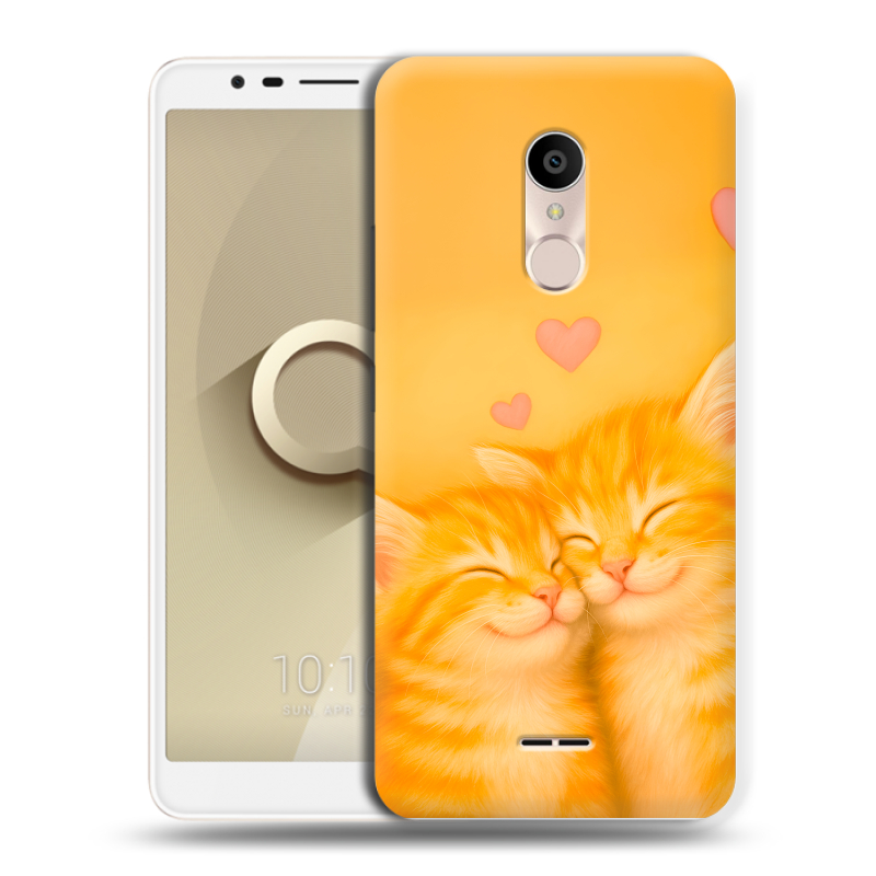 Силиконовый чехол на Alcatel 3C с принтом Милые котята Силиконовый чехол на Alcatel 3C с принтом Милые котята