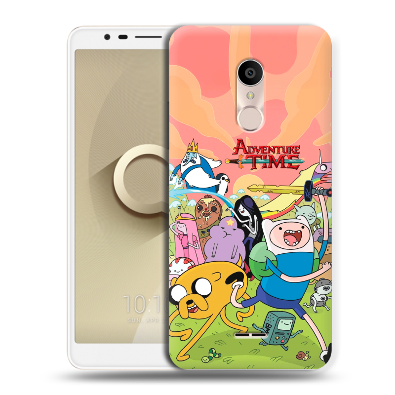 Силиконовый чехол на Alcatel 3C с принтом Adventure time Время приключений Силиконовый чехол на Alcatel 3C с принтом Adventure time Время приключений