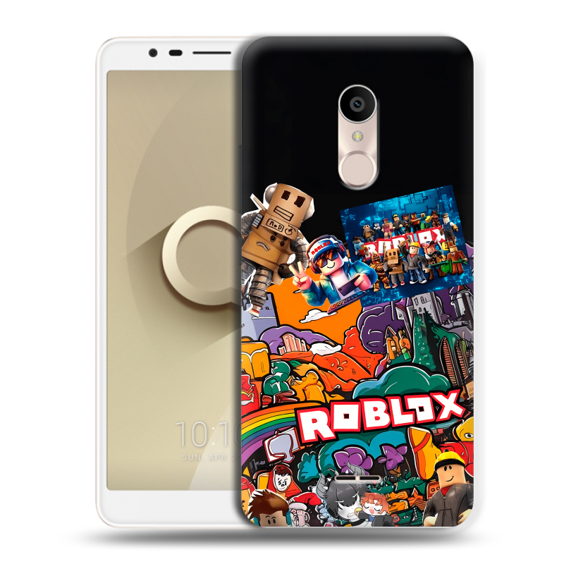 Силиконовый чехол на Alcatel 3C с принтом Roblox Роблокс Силиконовый чехол на Alcatel 3C с принтом Roblox Роблокс