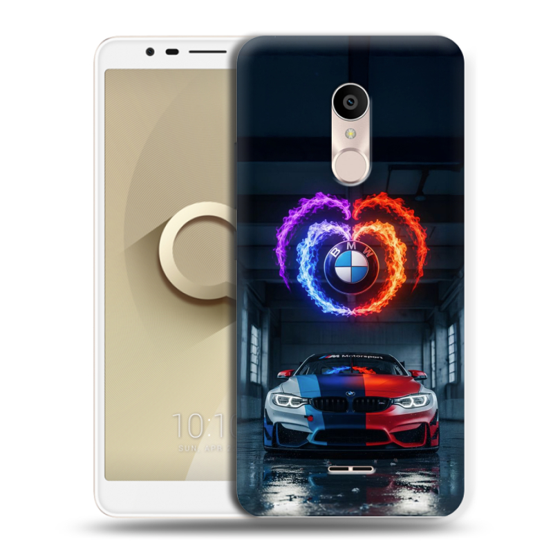 Силиконовый чехол на Alcatel 3C с принтом BMW БМВ Силиконовый чехол на Alcatel 3C с принтом BMW БМВ