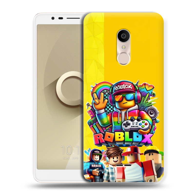 Силиконовый чехол на Alcatel 3C с принтом Roblox Роблокс Силиконовый чехол на Alcatel 3C с принтом Roblox Роблокс